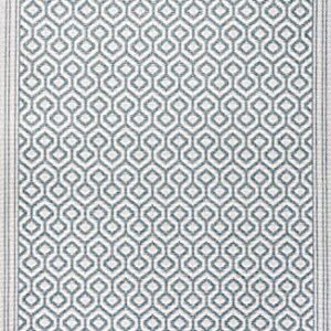 JONATHAN Y SMB111A-3 Marvao Diamond Trellis Indoor Outdoor Area-Rug Bohemian Coastal Easy-Cleaning Bedroom Kitchen Backyard Patio Non Shedding, 3 X 5, Teal/Gray