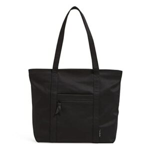 vera bradley women’s cotton vera tote bag, true black – recycled cotton, one size