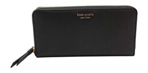 kate spade new york cameron saffiano leather zip around large continental wallet black 2019