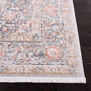 SAFAVIEH Shivan Collection 4' x 6' Grey / Rose SHV726F Shabby Chic Medallion Distressed Non-Shedding Living Room Bedroom Accent Rug