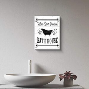 Bathroom Wall Art Bathroom Wall Decor Vintage Canvas Prints Bath House Bathroom Signs Decor