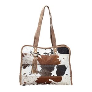 Myra Bag Stripes Cowhide Tote Bag S-1164