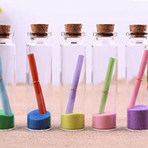 MaxMau Small Glass Bottles with Cork Stoppers,100pcs Tiny Jars Mini Glass Vials 20ml for DIY Art Craft Storage Wedding Favors