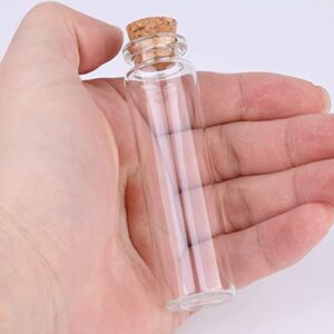MaxMau Small Glass Bottles with Cork Stoppers,100pcs Tiny Jars Mini Glass Vials 20ml for DIY Art Craft Storage Wedding Favors