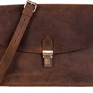 Komal's Passion Leather Crossbody Bag for women 10 inch purse tote ladies bags satchel travel tote shoulder bag