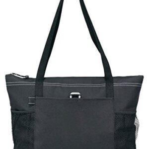 Select Zippered Tote (BLACK - BLACK OS)