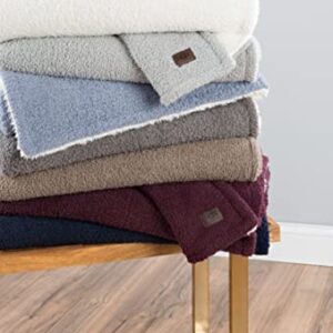 UGG Ana Knit Throw Blanket - Plush Oversized Reversible Accent Blanket - 50” x 70” - Seal