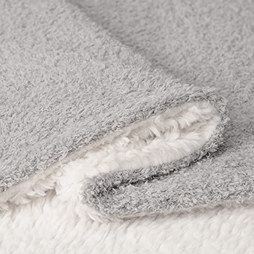 UGG Ana Knit Throw Blanket - Plush Oversized Reversible Accent Blanket - 50” x 70” - Seal