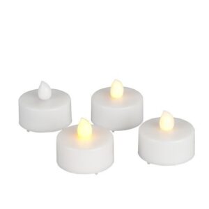 gerson 4-piece set led tealight with timer feature