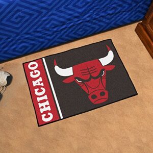 FANMATS 17906 Chicago Bulls Starter Mat Accent Rug - 19in. x 30in. | Sports Fan Home Decor Rug and Tailgating Mat Uniform Design