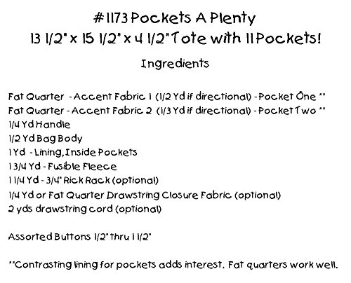 Whistlepig Creek Productions 1173 Pattern Pockets a Plenty