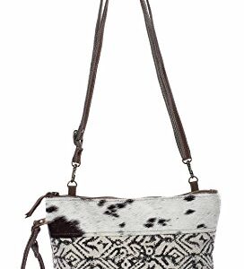 Myra Bag Dual Strap Cotton & Cowhide Bag S-1147