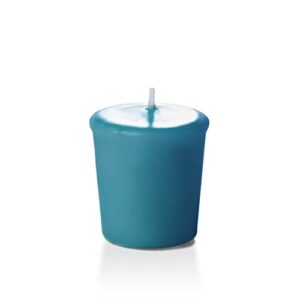 15hr unscented turquoise votive candles -9 per pack