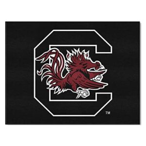 fanmats 1589 south carolina gamecocks all-star rug – 34 in. x 42.5 in. sports fan area rug, home decor rug and tailgating mat