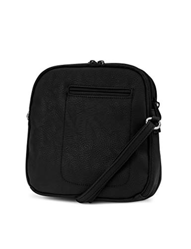 MultiSac womens Multisac North South Mini Zip Around Crossbody Bag Cross Body, Black, One Size US