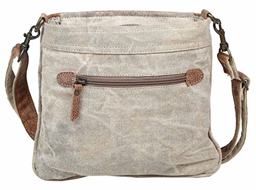 Myra Bag Hide & Floral Upcycled Canvas Crossbody Bag S-1202