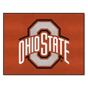 fanmats 1517 ohio state buckeyes all-star rug – 34 in. x 42.5 in. sports fan area rug, home decor rug and tailgating mat
