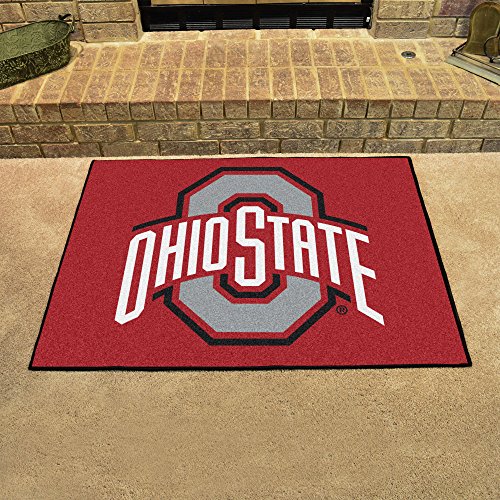 FANMATS 1517 Ohio State Buckeyes All-Star Rug - 34 in. x 42.5 in. Sports Fan Area Rug, Home Decor Rug and Tailgating Mat