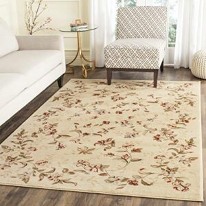 safavieh lyndhurst collection 5’3″ x 7’6″ beige lnh325a traditional floral non-shedding living room bedroom dining home office area rug