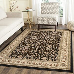 safavieh lyndhurst collection 4′ x 6′ black/ivory lnh316b traditional oriental non-shedding living room bedroom accent rug