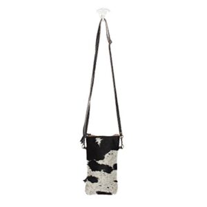 Myra Bag White & Black Cowhide Crossbody Bag S-1174