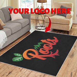 InterestPrint Floor Rugs Mat Custom Add Your Love Logo Here Modern Carpet for Home Decoration Area Rug(Multi Size)