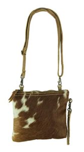 myra bag white & brown cowhide shade bag s-1171
