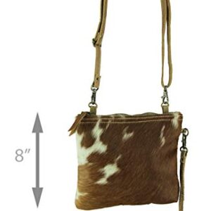 Myra Bag White & Brown Cowhide Shade Bag S-1171