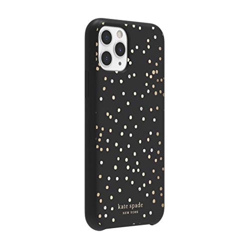 Kate Spade New York Disco Dots Case for iPhone 11 Pro - Soft Touch Protective Hardshell Black