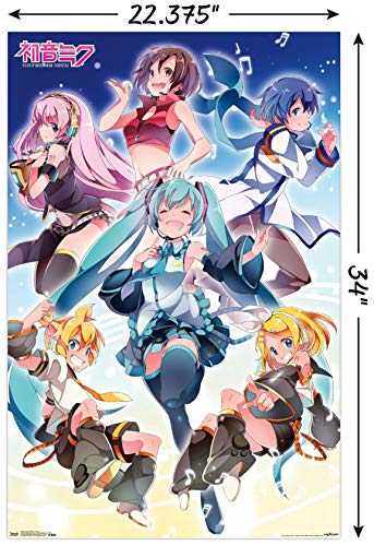 Trends International Hatsune Miku - Group Wall Poster, 22.375" x 34", Unframed Version