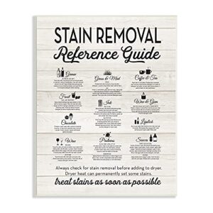 stupell industries stain removal reference guide typography wall plaque, 10 x 15, design by artist lettered and lined
