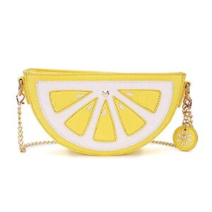 barabum novelty purse lemon multi function cross-body messenger shoulder hand bag purse for women and girls (lemon)