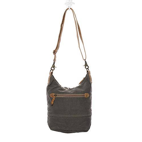 Myra Bag Floral Cowhide & Upcycled Canvas Shoulder Bag S-1126