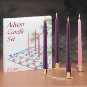 Biedermann & Sons Advent Candle Set, Ring and 4 Candles