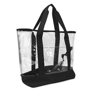 20″ large clear tote bag with small pouch