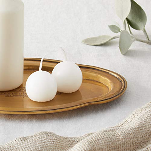 Biedermann 12 Small Ball Candles, White