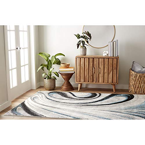 Home Dynamix Splash Adja Contemporary Abstract Area Rug, 5 ft 2 in x 7 ft 2 in, Gray/Blue