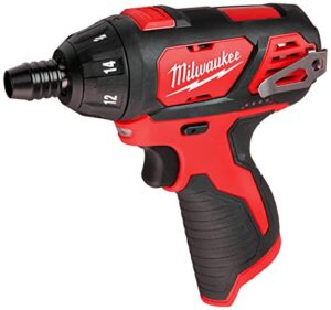 milwaukee 2401-20 m12 12-volt lithium-ion cordless 1/4 in. hex screwdriver (tool-only)