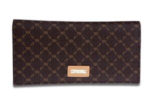 signature half-fold slim wallet in brown