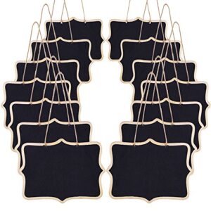 austor 14 pcs mini chalkboards signs 4.7 x 6.3 inch chalkboard tags hanging message board chalkboard labels for kitchen and weddings