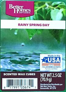 better homes and gardens rainy spring day wax cubes, 2.5 oz