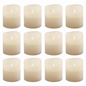 lumabase battery operated votive candles – white, set of 12, 81512