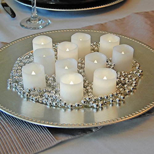 LumaBase Battery Operated Votive Candles - White, Set of 12, 81512