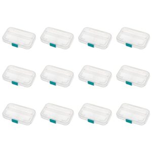 sterilite divided box small storage, clear