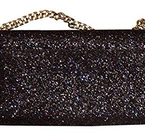 Kate Spade New York Sunset Lane Milou Black Glitter Clutch Evening Bag Handbag