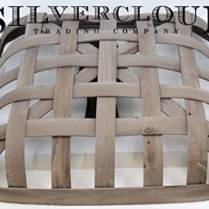 Tobacco Basket, Farmhouse Decor, Sml 17" Square - Silvercloud Trading Co.