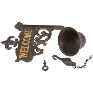 Cast Iron Bell for Front Door, Vintage Antique Style (6.7 x 8.9 x 0.8 Inches)