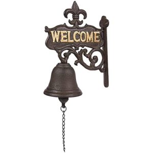 Cast Iron Bell for Front Door, Vintage Antique Style (6.7 x 8.9 x 0.8 Inches)