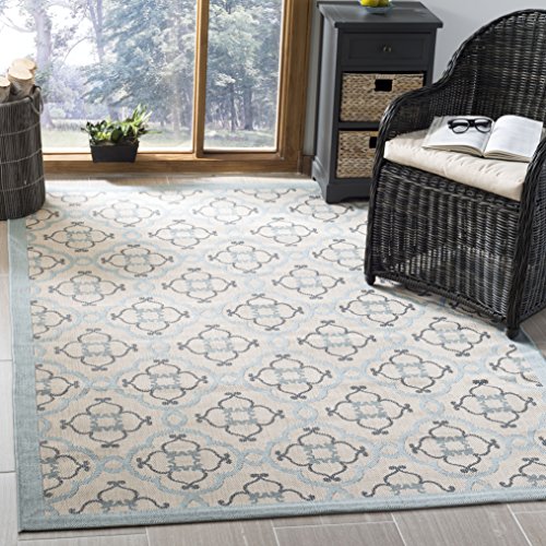 Martha Stewart by SAFAVIEH Collection 8' x 11'2" Yucca Plant MSR4262 Province Indoor/ Outdoor Waterproof Easy-Cleaning Patio Backyard Mudroom Area-Rug