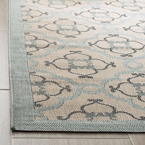 Martha Stewart by SAFAVIEH Collection 8' x 11'2" Yucca Plant MSR4262 Province Indoor/ Outdoor Waterproof Easy-Cleaning Patio Backyard Mudroom Area-Rug